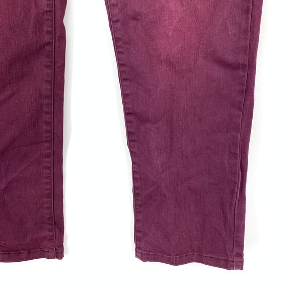 Soft Surroundings Jegging Jean Womens Sz M Pull On Elastic Waist Purple Dye Wash - Picture 4 of 7